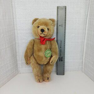 Vintage 1960-1970s Plush 10" Hermann Teddy Bear, Paper tags, Working Growler